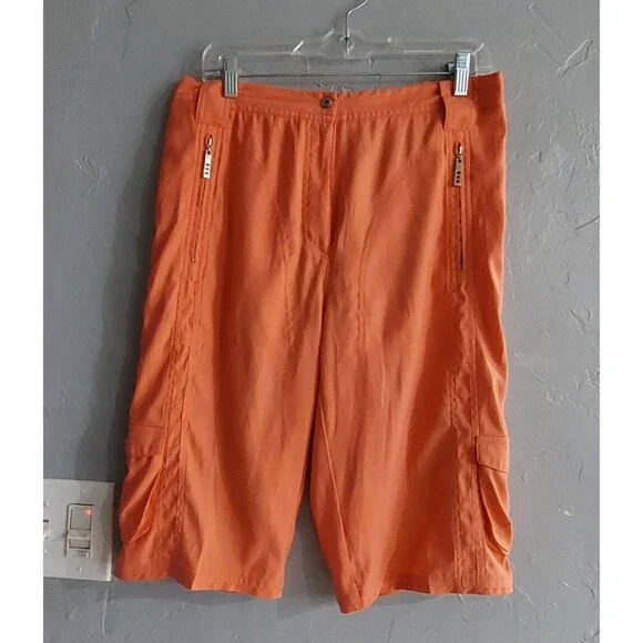 Jamie Sadock Shorts Bermuda Women Size 8,orange,Pocker,30 Inch Waist,13 Inseam - Picture 1 of 9